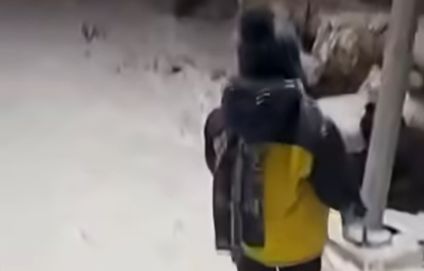 Стоял и плакал на снегу: водитель сбил женщину с ребёнком и скрылся