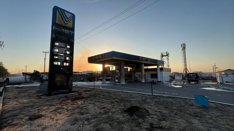 Пожар на заправке в Атырауской области потушен - ДЧС