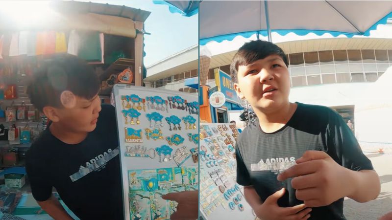 14-летний продавец магнитов из Алматы восхитил казахстанцев