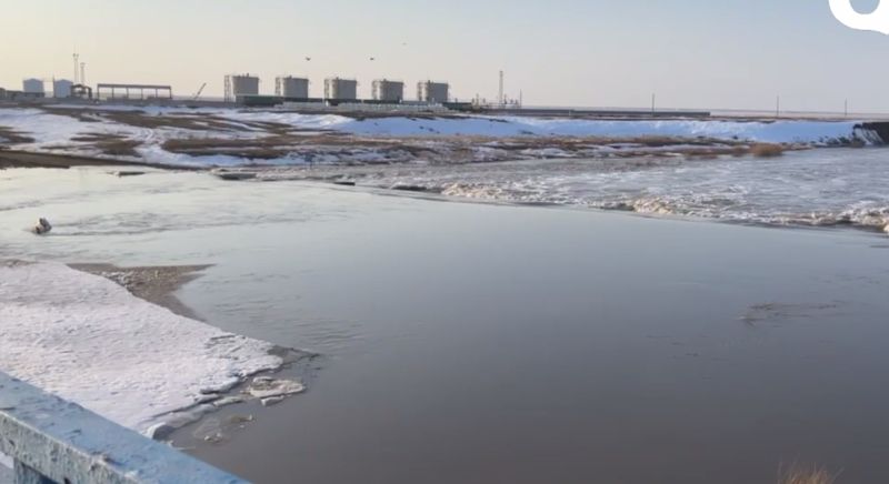 Мост через реку Жем затопило в Актюбинской области