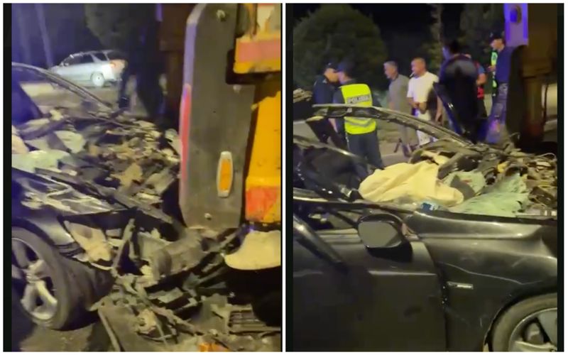 ДТП на Саина в Алматы: Lexus на скорости влетел под автобетононасос, пострадали трое