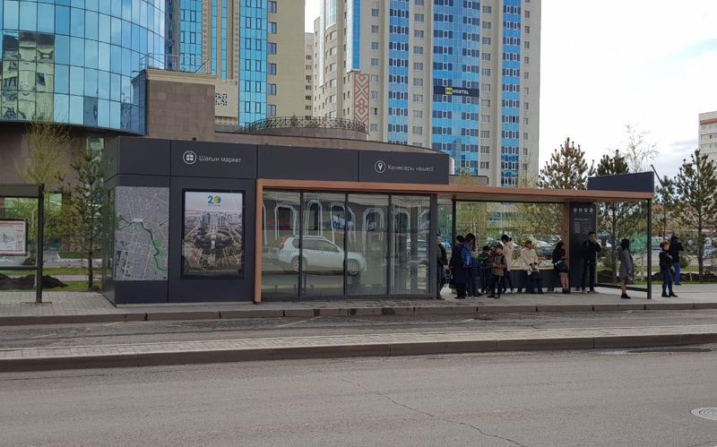 Ещё 45 тёплых остановок появятся в Астане в 2025 году