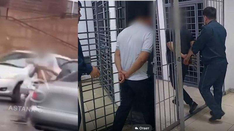 В Астане двое водителей подрались на дороге и загремели на 15 суток