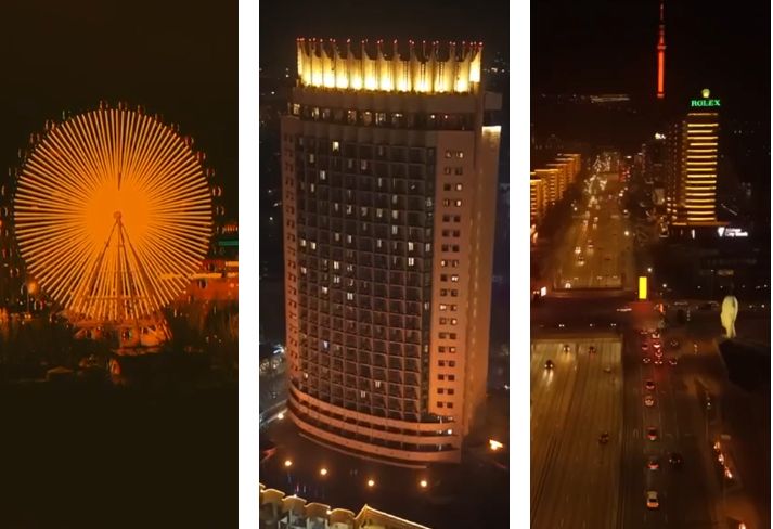 16 дней против насилия: в Алматы и Астане подсветили здания оранжевым светом