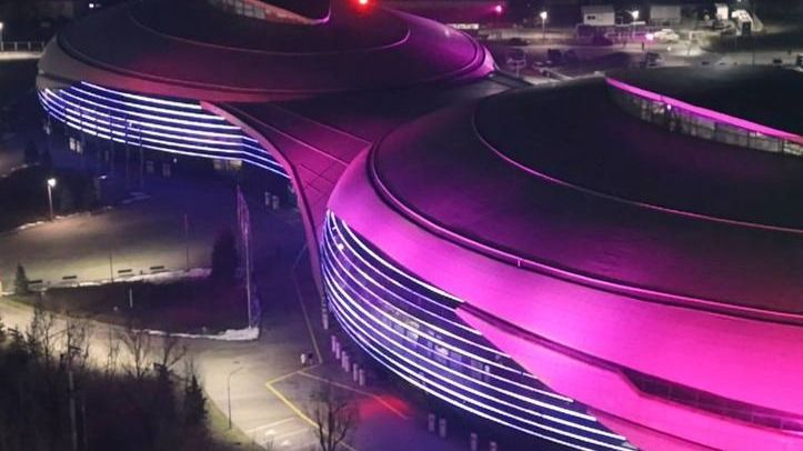 Художественную подсветку установили на спорткомплексе Halyk Arena в Алматы