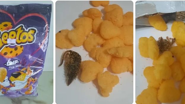 Алматинка нашла мышь в пачке Cheetos, которую ела её дочь