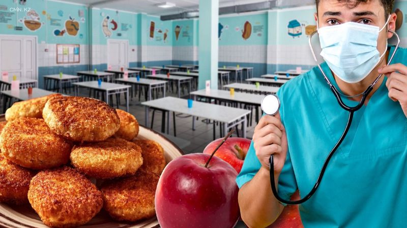 Врач, столовая, котлеты, яблоки