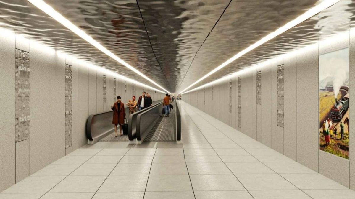 Подземный переход между вокзалом 