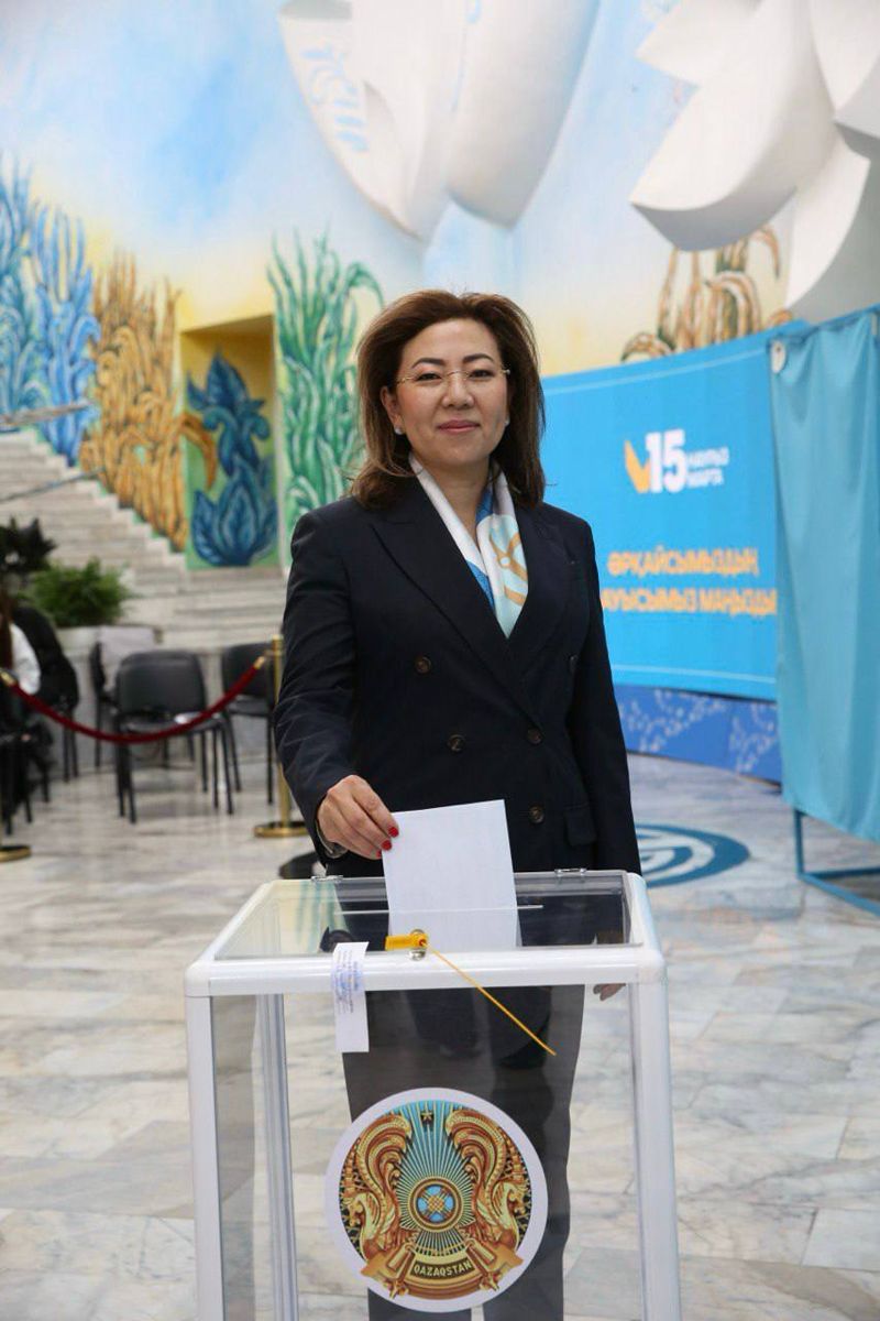 Мадина Абылкасымова проголосовала на референдуме