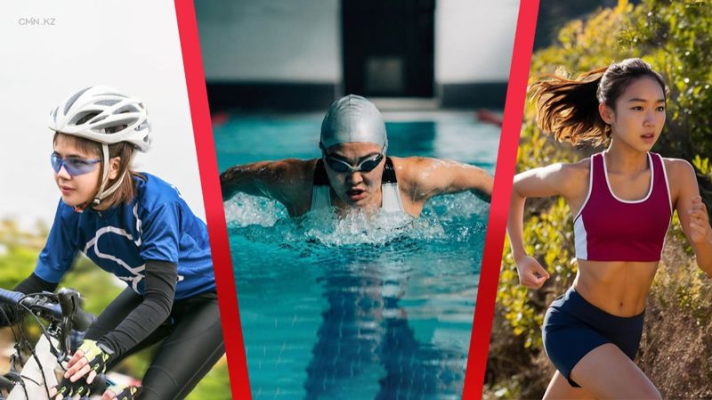 Триатлон, коллаже