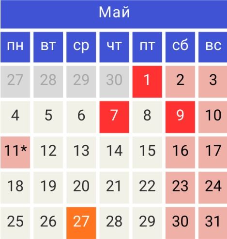 праздники в мае