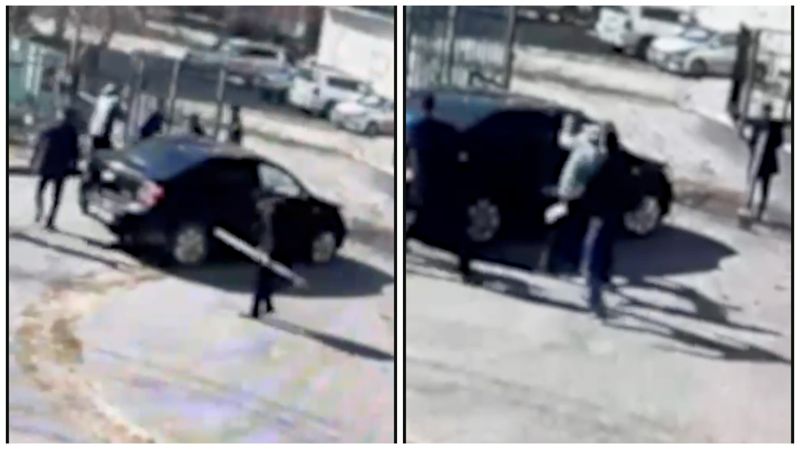 Подросток на авто ворвался в школу в Астане и подрался с сотрудником