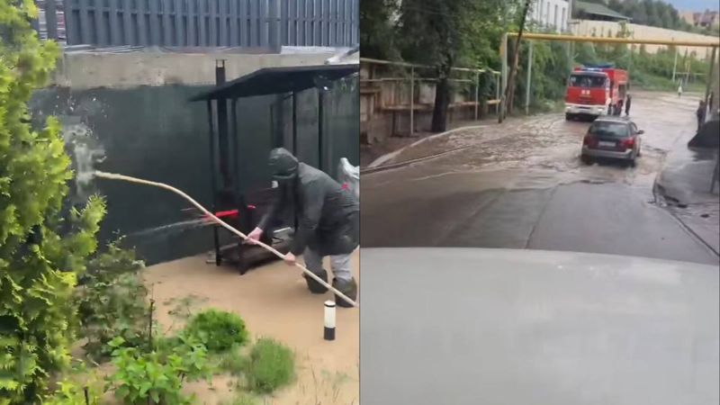Потоп в мкр. Ерменсай и Баганашыл